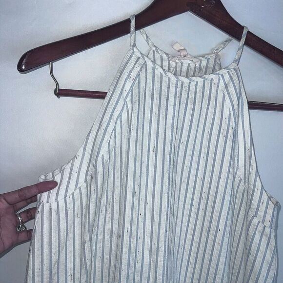 Rebecca Taylor Sleeveless Stripe Cotton Tank Dress Size 4 Retail $295 - Picture 5 of 9